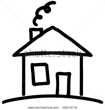 450x470 Drawing House Fairy House In Cartoon Style Hand Drawing Sketch