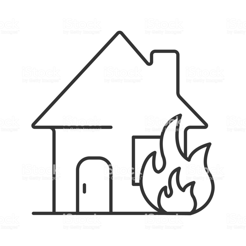 1024x1024 Huge Collection Of 'burning House Drawing' Download More Than