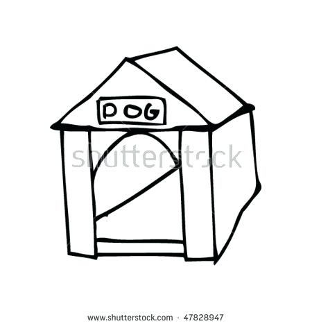 450x470 Dog House Drawing For Kids