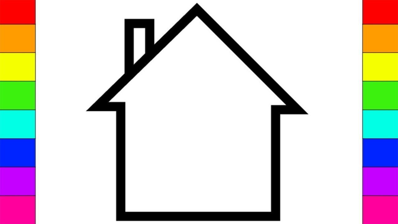 1280x720 Learn Colors For Kids With Easy House Drawing Coloring Pages