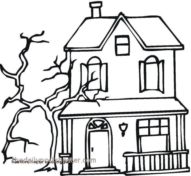 660x606 Haunted House Coloring Pages Beautiful Haunted House Coloring