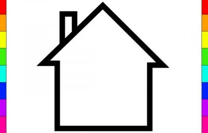 420x270 Learn Colors For Kids With Easy House Drawing Coloring Pages Easy