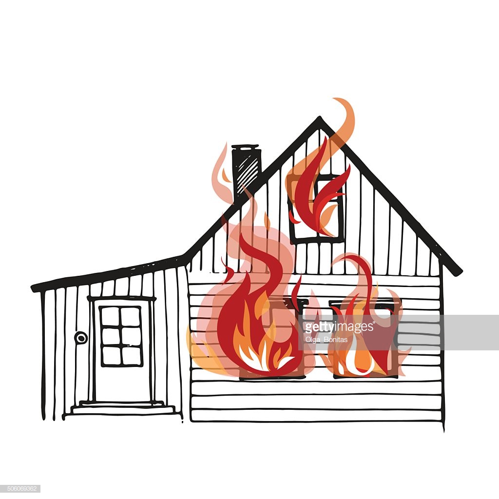 1024x1024 Collection Of 'burning House Drawing' Download More Than