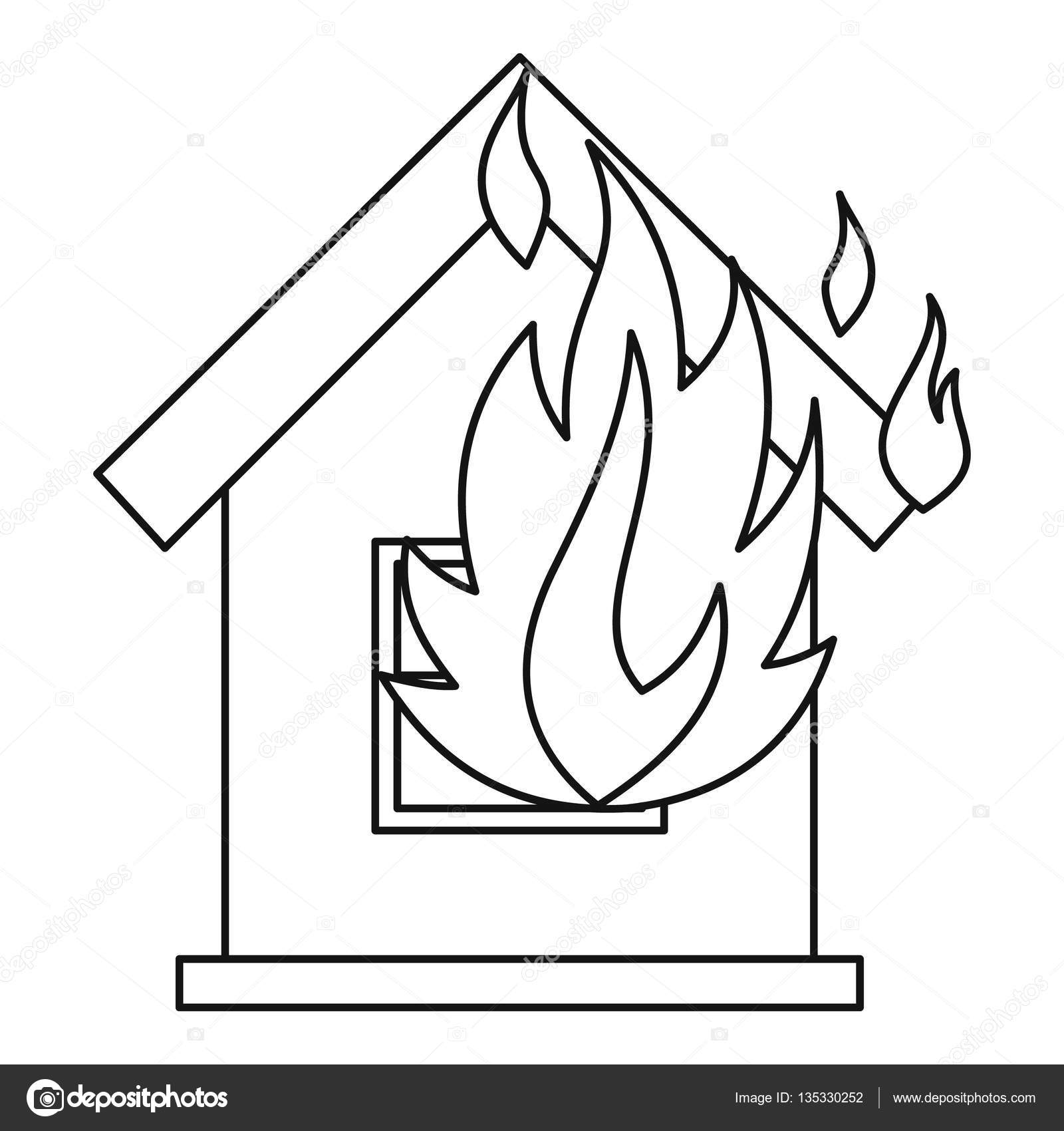 1600x1700 House Drawing Fire For Free Download