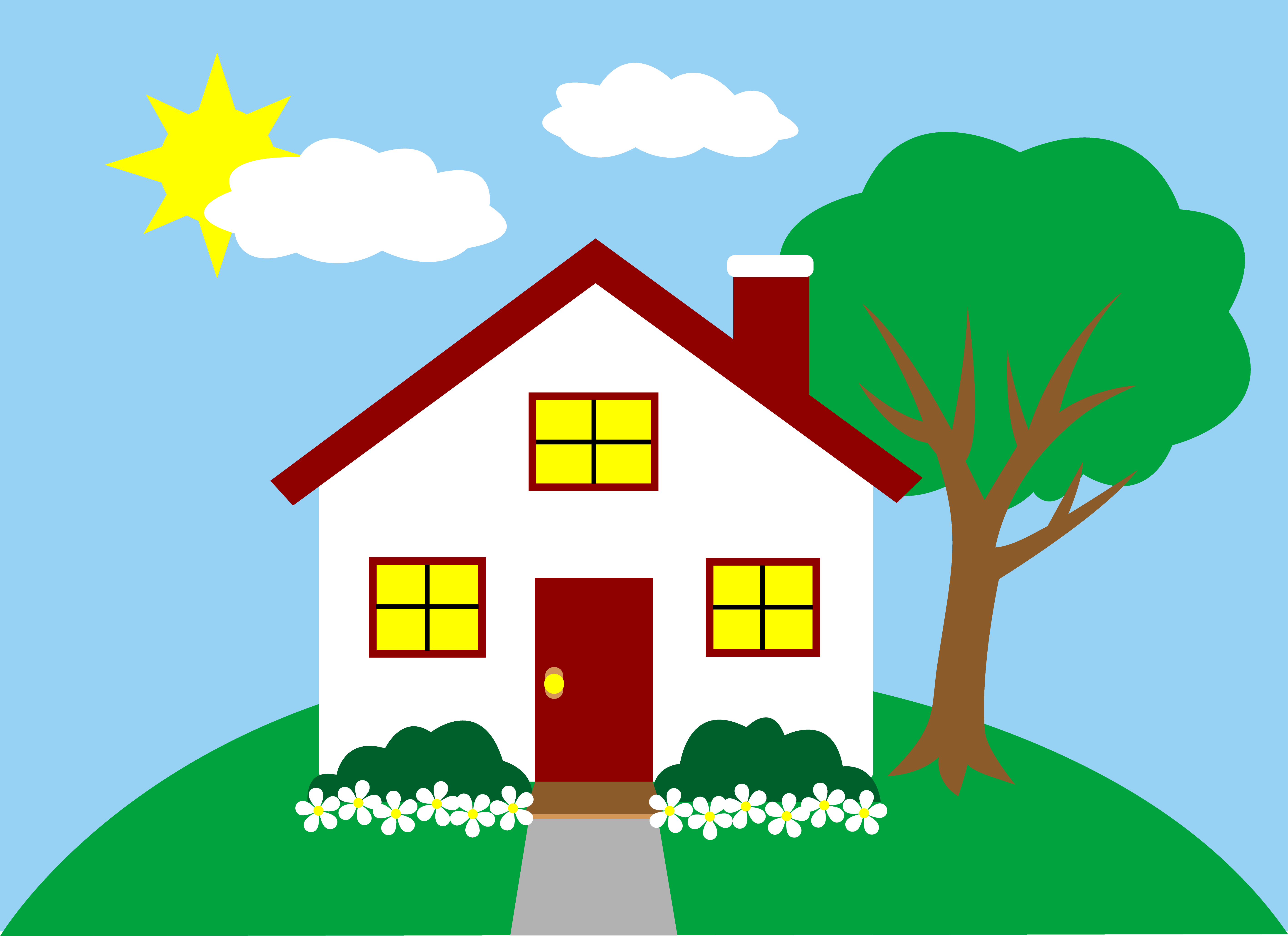 5668x4121 Cute House Drawing