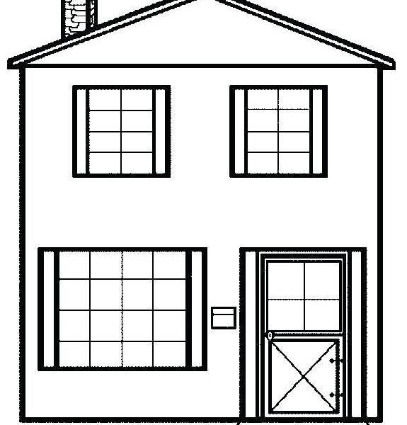 575x600 House Template To Color House Template To Color Free House