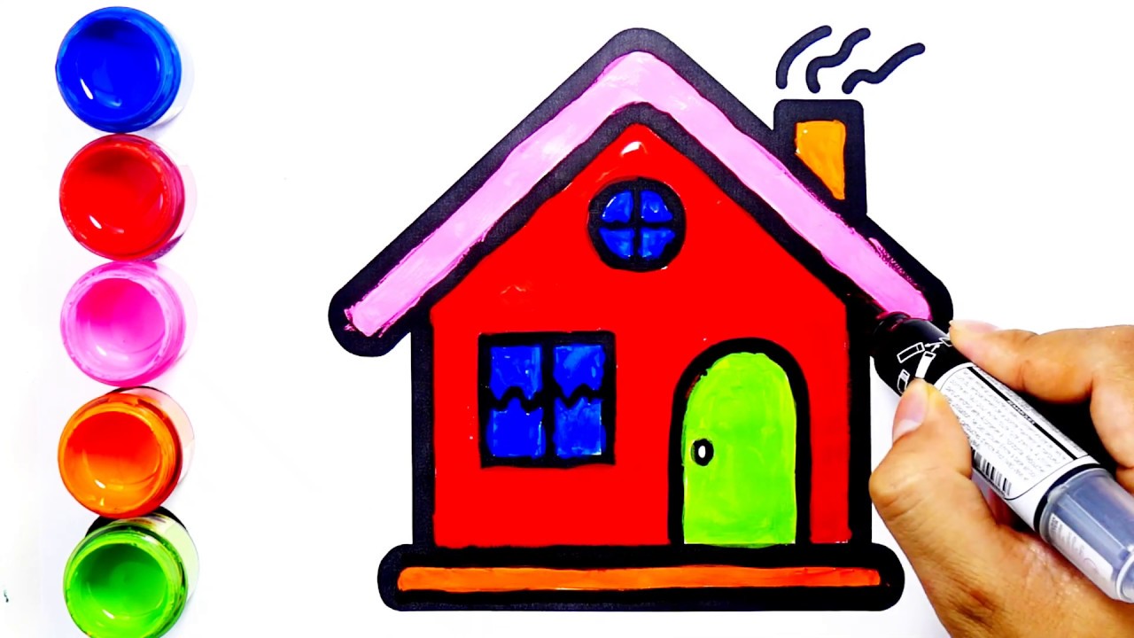 1280x720 Beautiful House Drawing And Coloring