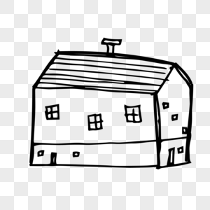 300x300 Design Of A Black And White Line Drawing House