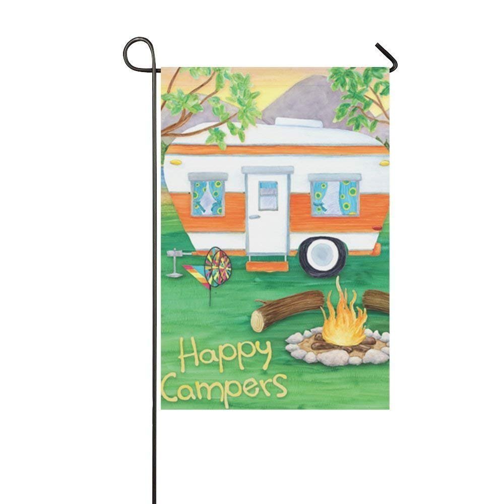1000x1000 Cuitae Happy Campers Green Fire Garden Flag
