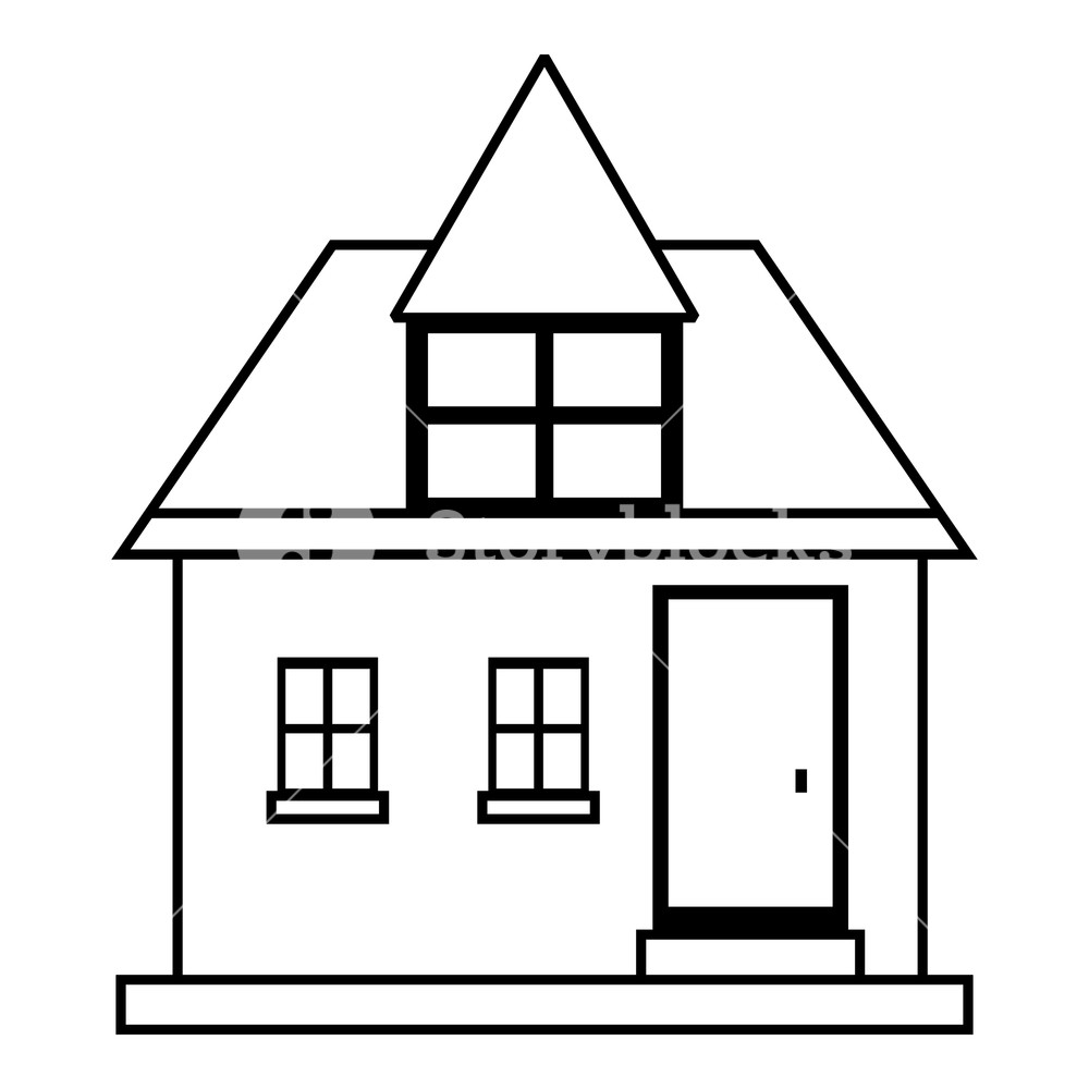 1000x1000 cute country house icon outline illustration of house vector icon