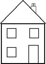 153x214 House Outline Drawing