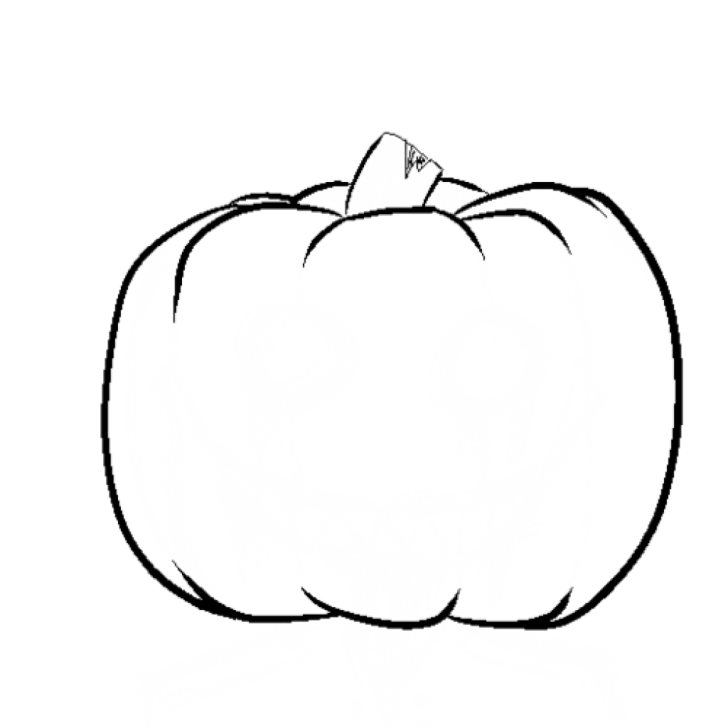 728x728 Pumpkin Outline Drawing