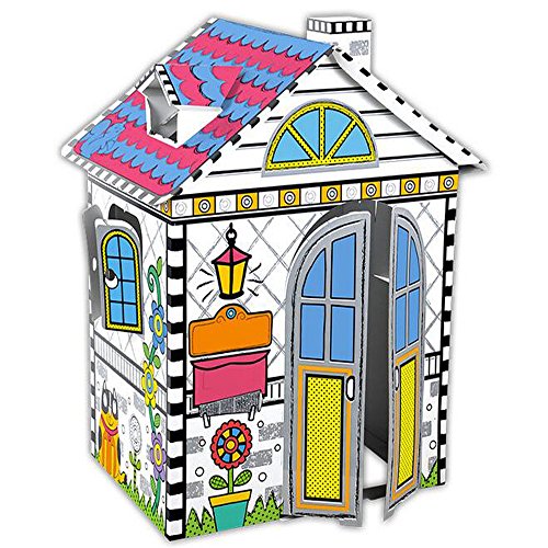 500x500 mamph kid's foldable playhouse kit, toys craft color a house child