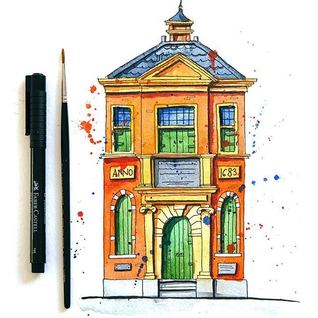 640x640 And This Is A House I'm Drawing In My Urban Sketching Class