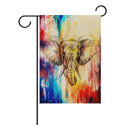 425x425 Aurelior Elephant Floral Pencil Drawing Home Garden