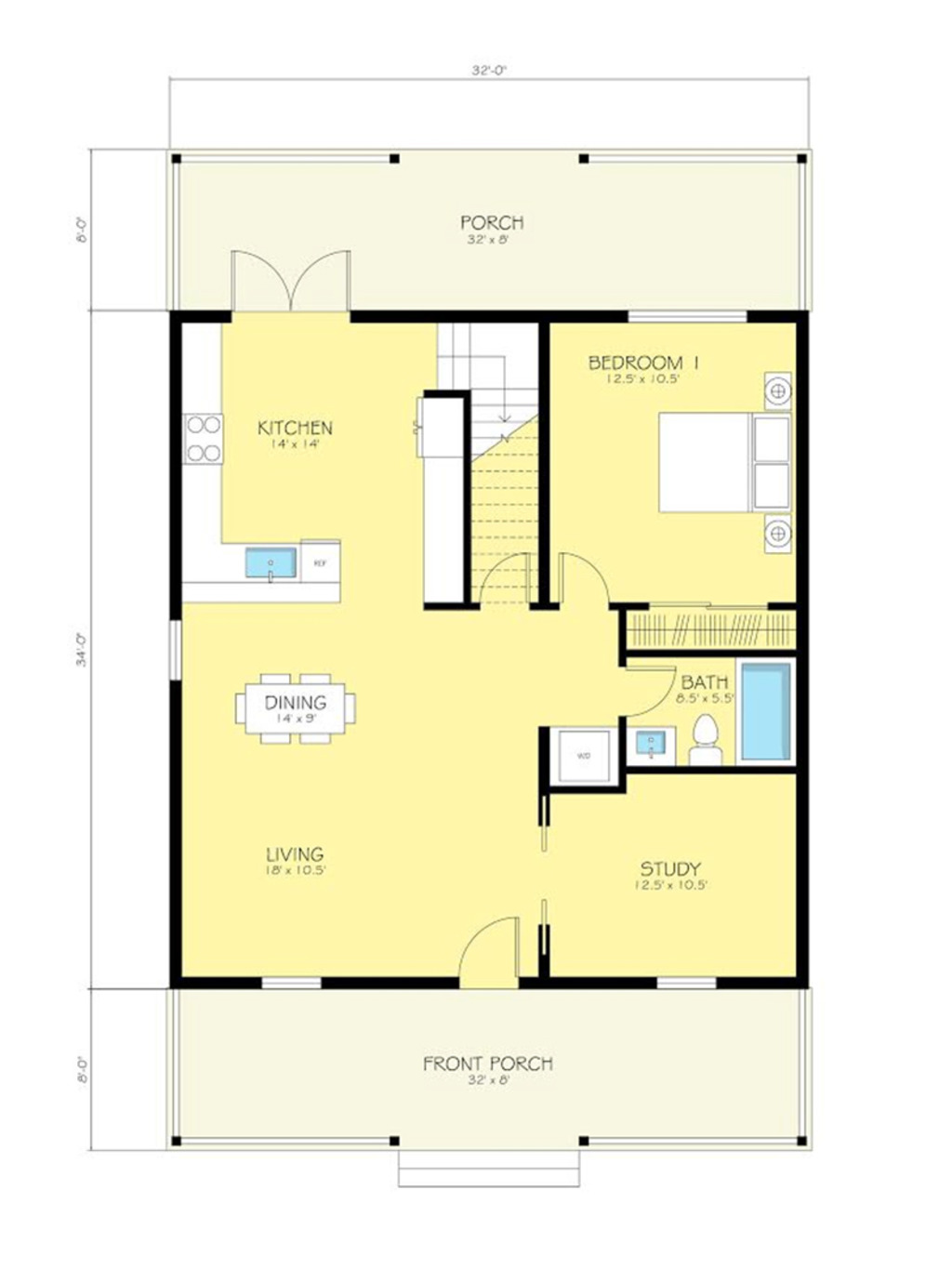 House Plan Drawing Simple - Two Bedroom Residential House Layout Plan ...