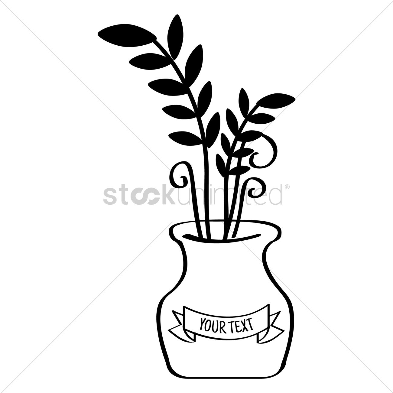 1300x1300 Decorative House Plant Vector Image