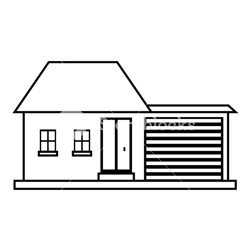 1000x1000 small house icon outline illustration of house vector icon