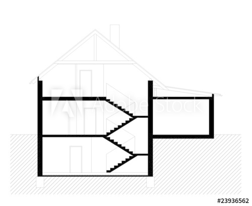 500x410 Vertical Section Of Family House