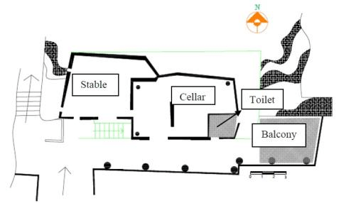 477x286 plan of ground floor and first floor, and section of a selected