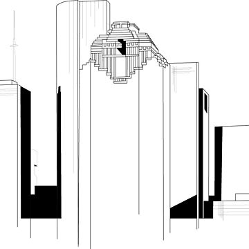 360x360 Houston Skyline Sticker