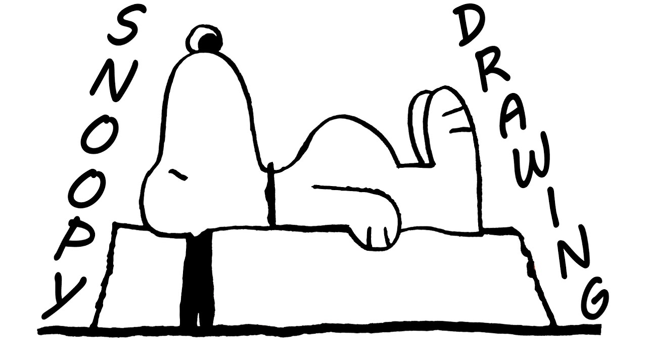1280x720 How To Draw Snoopy Easy On His Doghouse For Kids