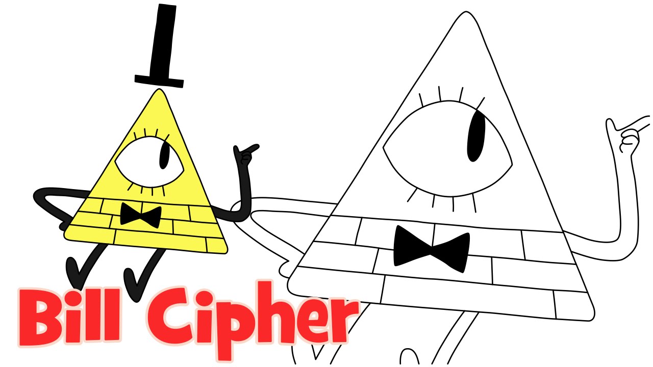 1280x720 How To Draw Bill Cipher Gravity Falls Step