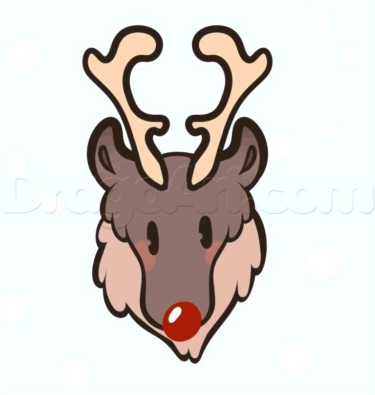 768x809 Easy To Draw Reindeer How To Draw A Reindeer How To Draw