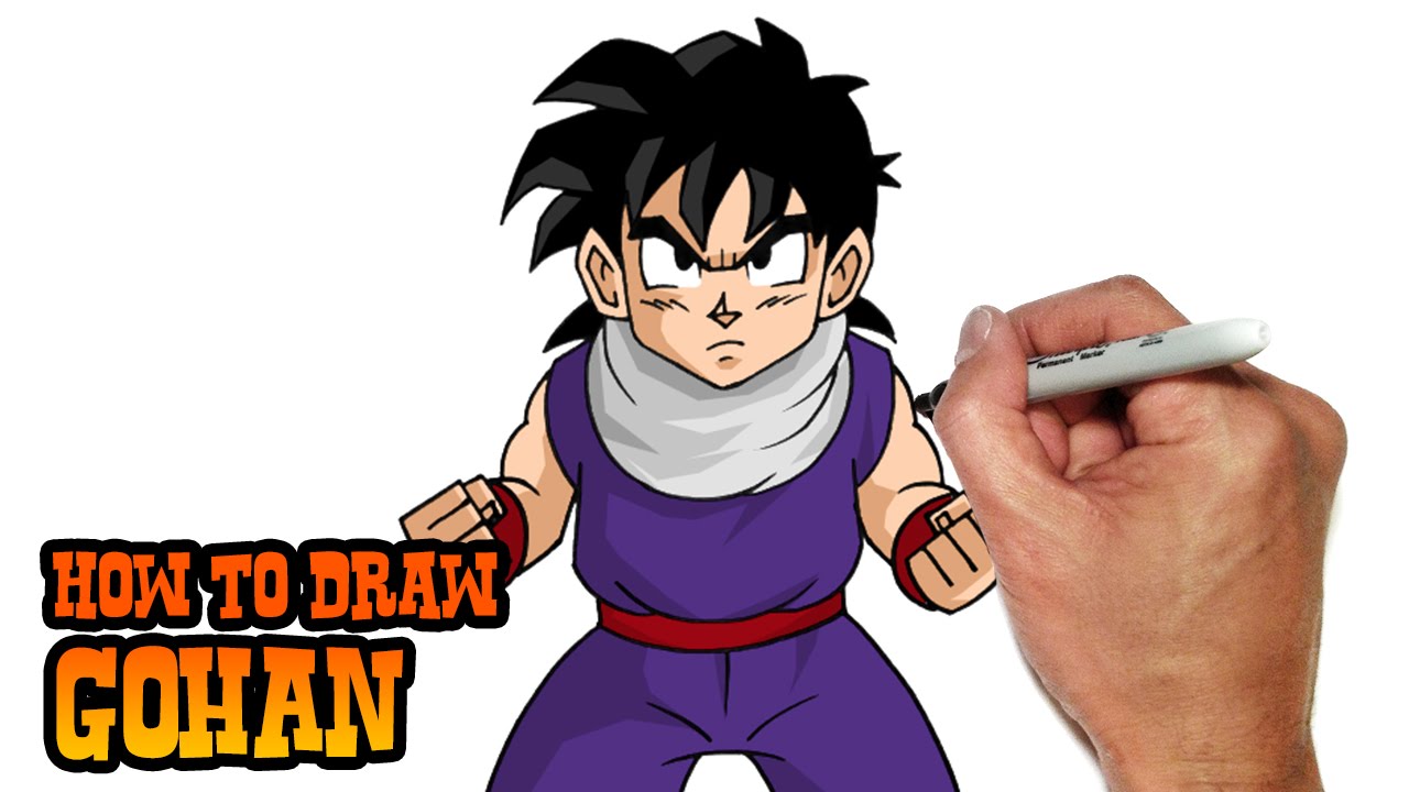 1280x720 How To Draw Gohan Dragon Ball Z Video Lesson