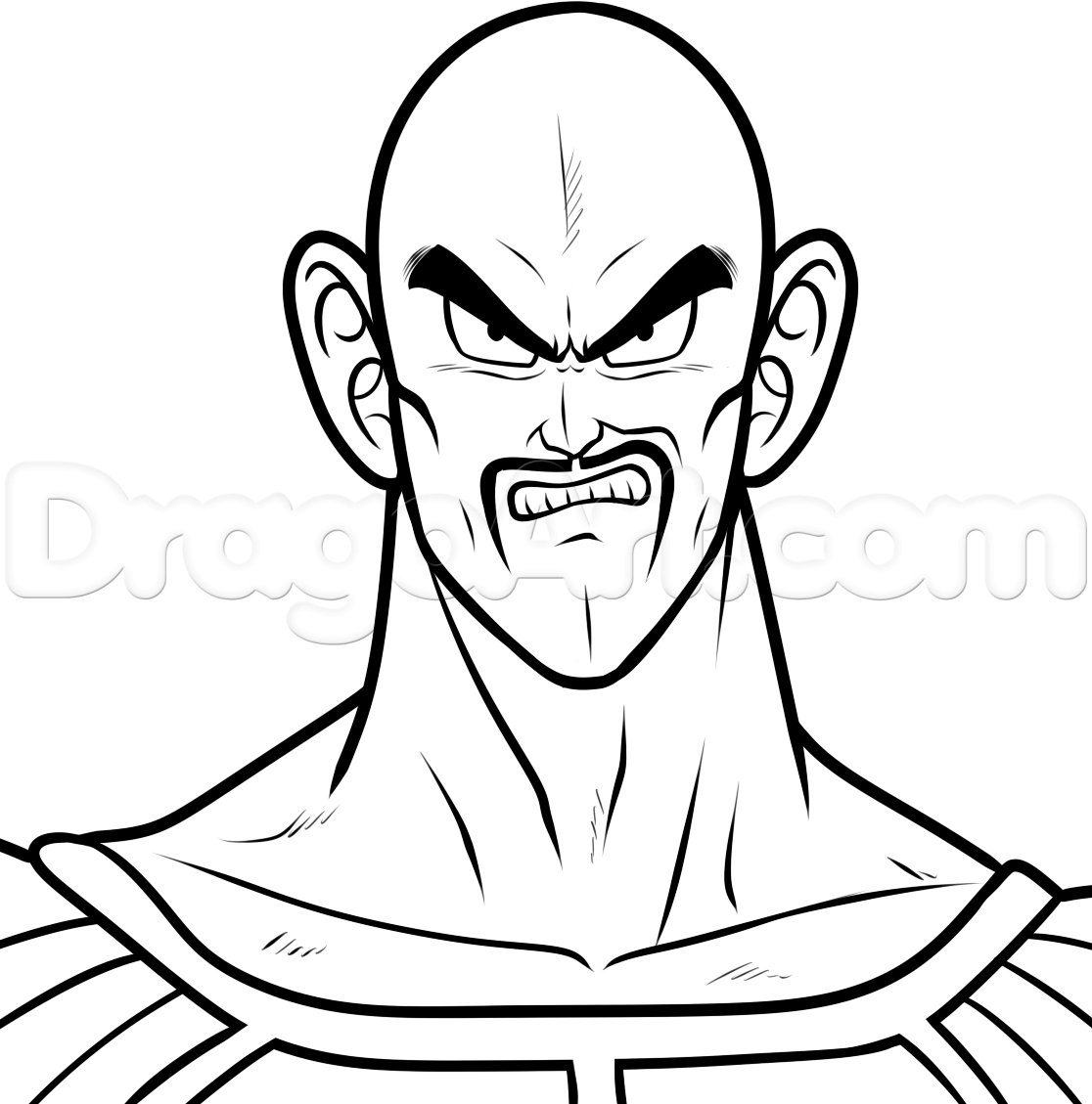 1116x1129 How To Draw Nappa From Dragon Ball Z, Step