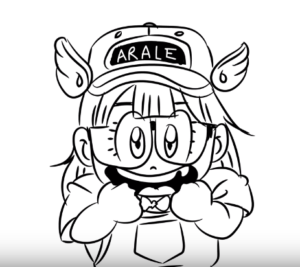 300x267 How To Draw Arale Norimaki Step