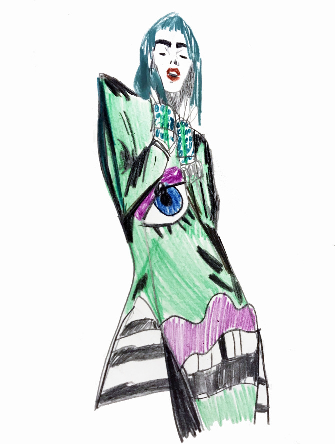 670x889 Fashion Drawing + Painting