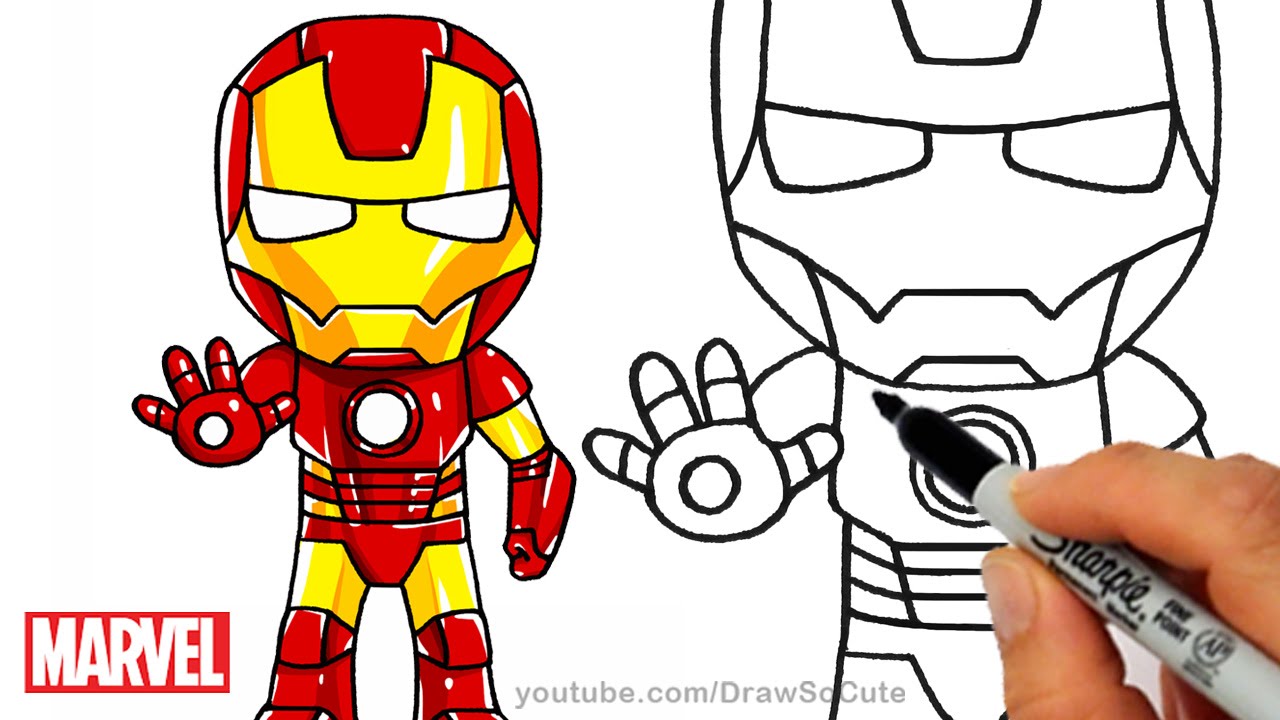 1280x720 How To Draw Iron Man Step