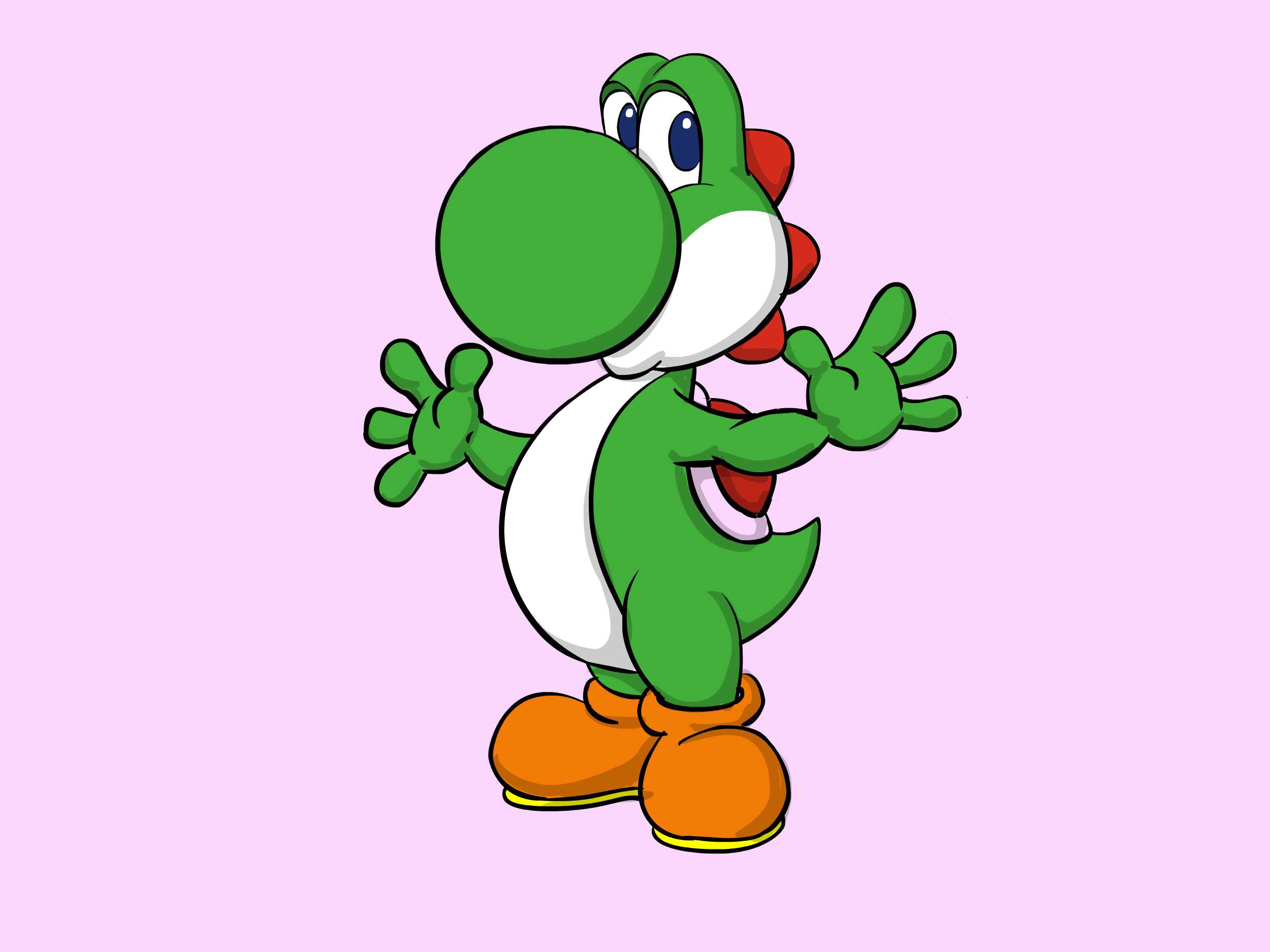 2500x1875 How To Draw Yoshi From Mario