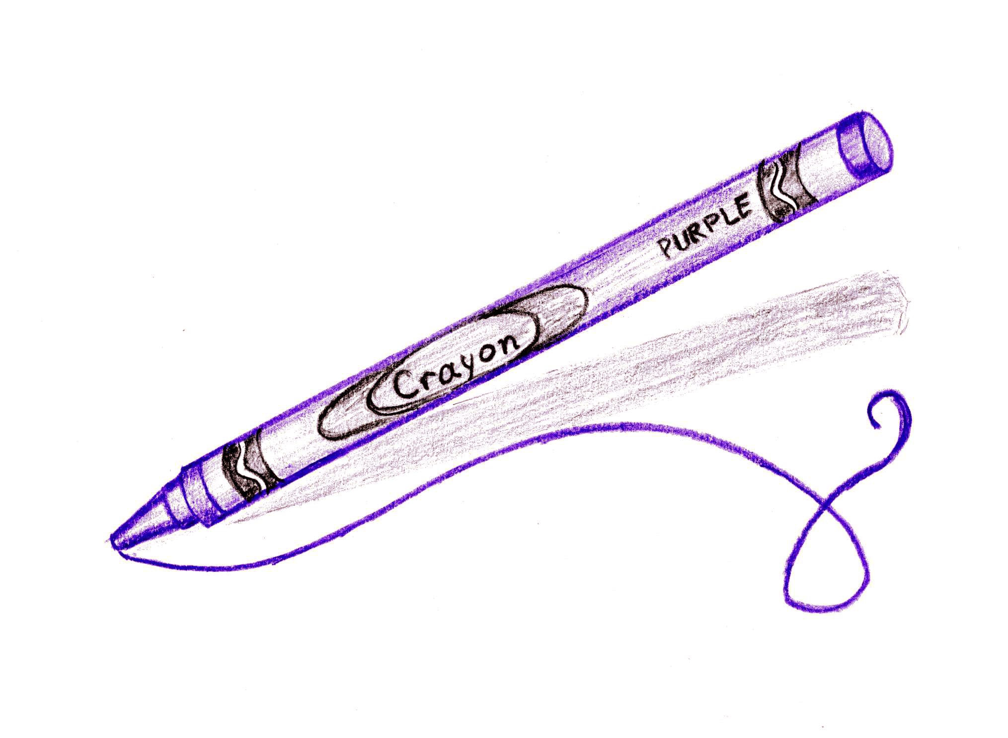 2029x1487 Things To Color With Crayons How Draw A Purple Crayon Steps