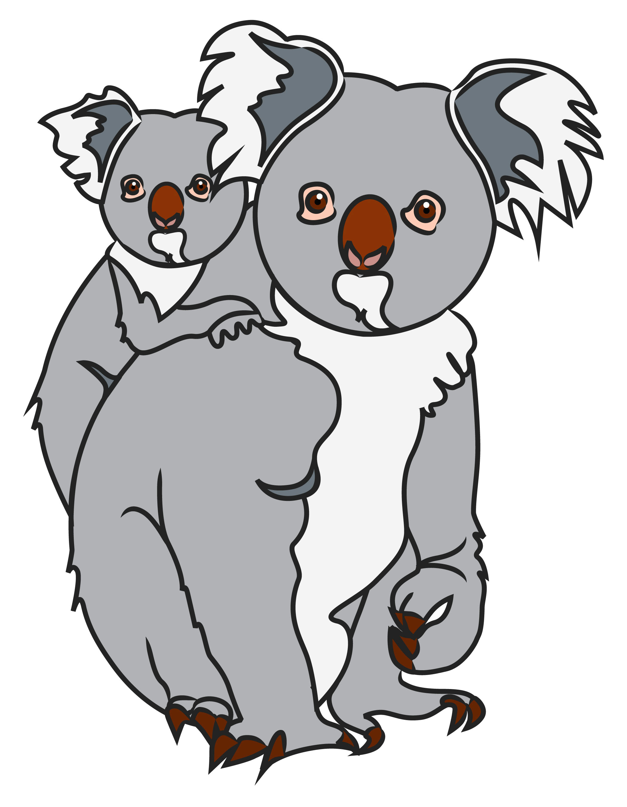 2100x2702 Cartoon Drawing Koala How To Draw Koala Bears Steps