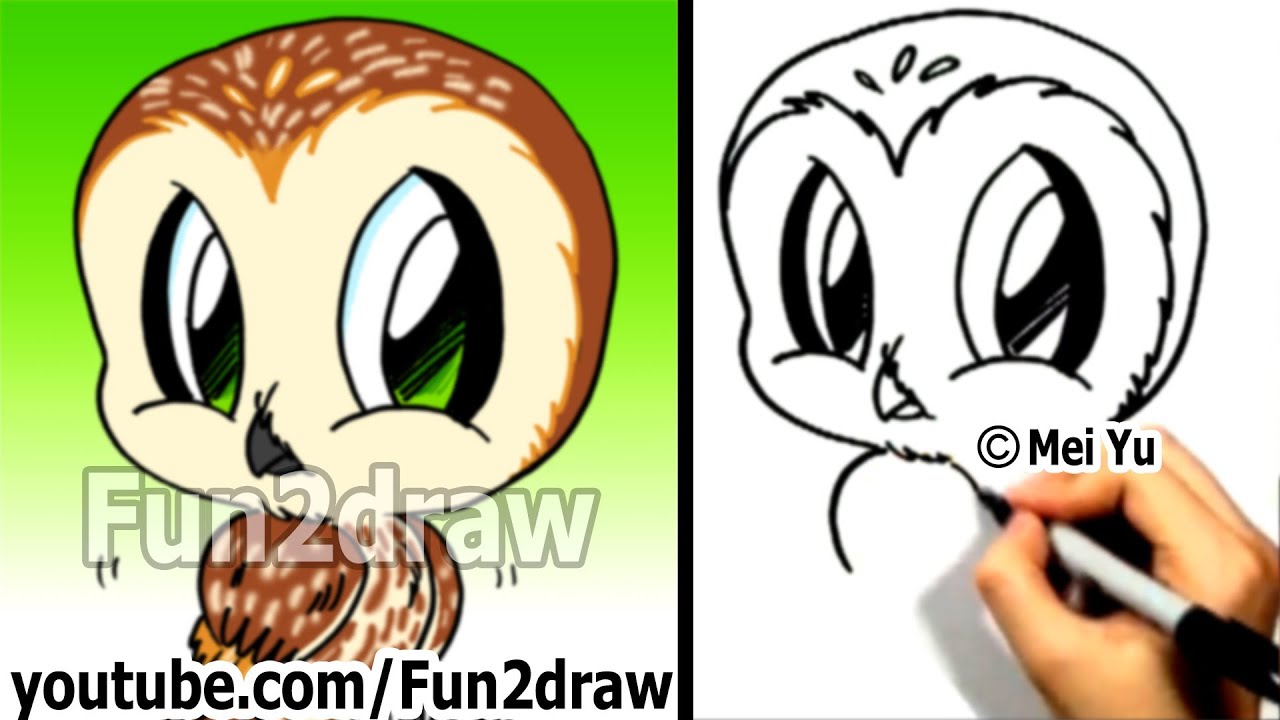 1280x720 How To Draw A Cartoon Owl