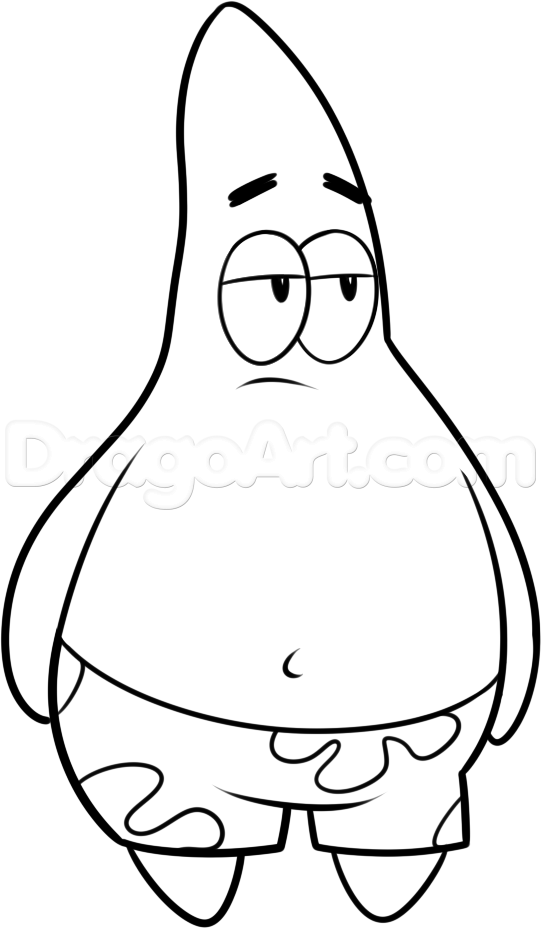 541x928 Step How To Draw Patrick Star