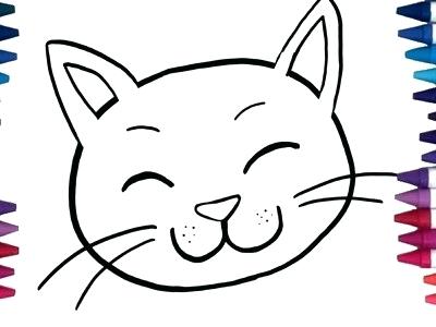 400x300 How To Draw Cat Face How To Draw A Cat Face Step How To Draw
