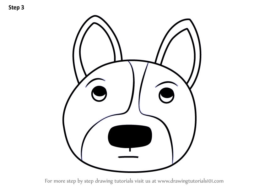 844x598 Learn How To Draw A Welsh Corgi Dog Face For Kids