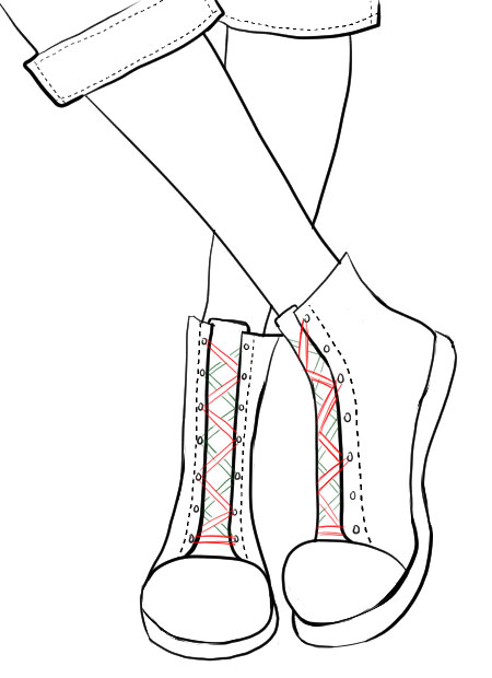 450x620 How To Draw Sneakers