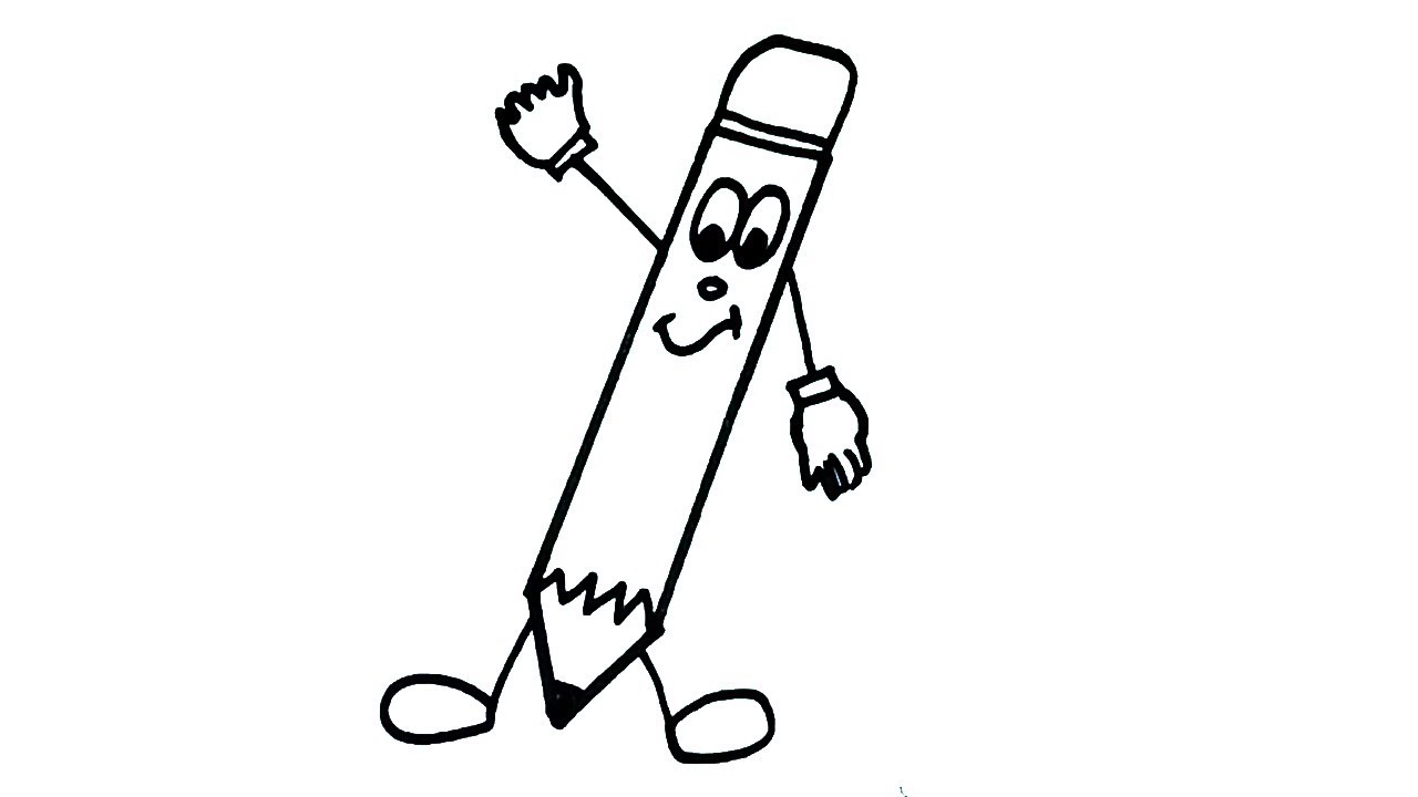 1280x720 how to draw pencil easy pencil drawing for kids cartoon pencil