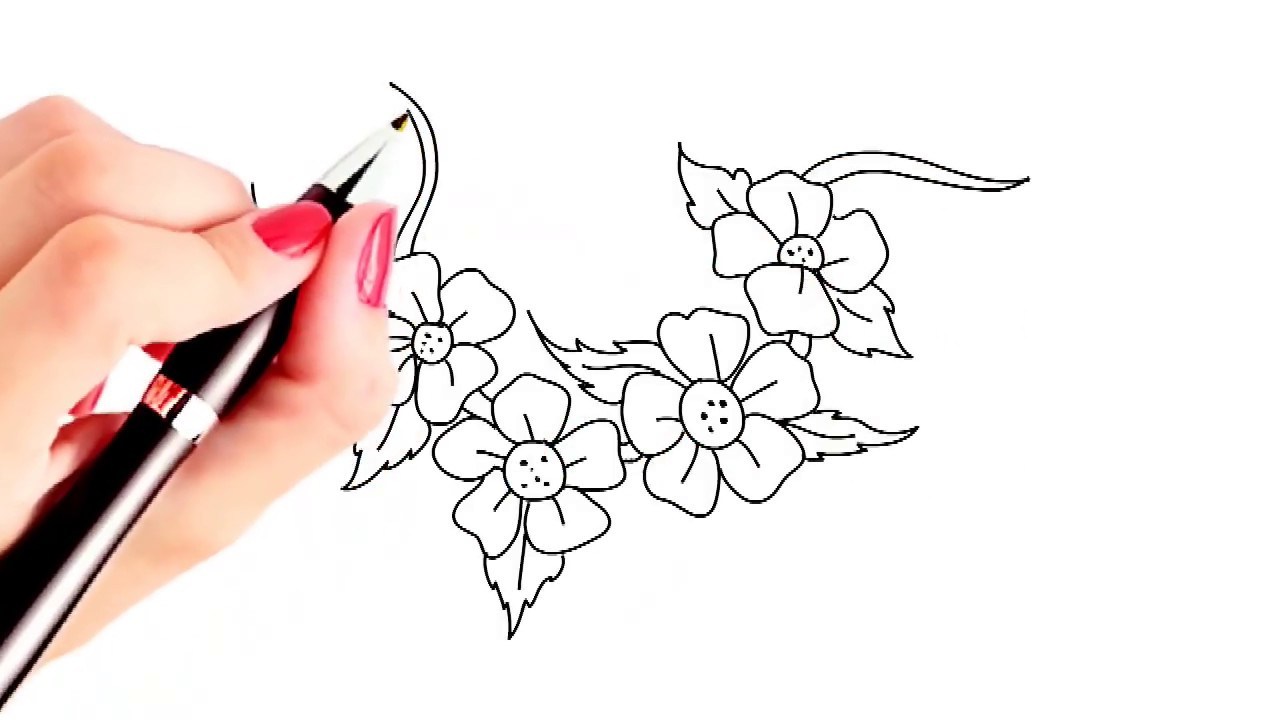 1280x720 How To Draw A Simple Beautiful Flower