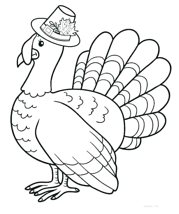618x741 Turkey Coloring Pages For Kids Free