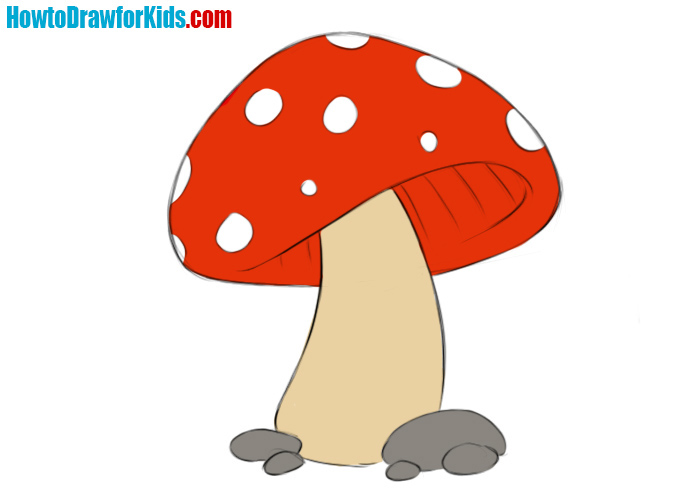 700x500 How To Draw A Mushroom For Kids How To Draw For Kids