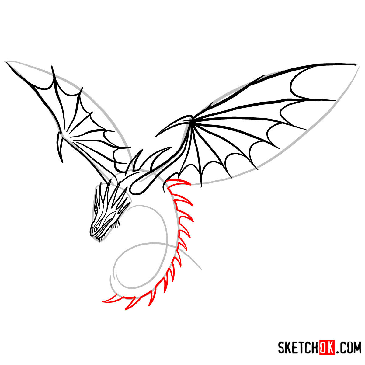 1200x1200 How To Draw The Skrill Dragon How To Train Your Dragon