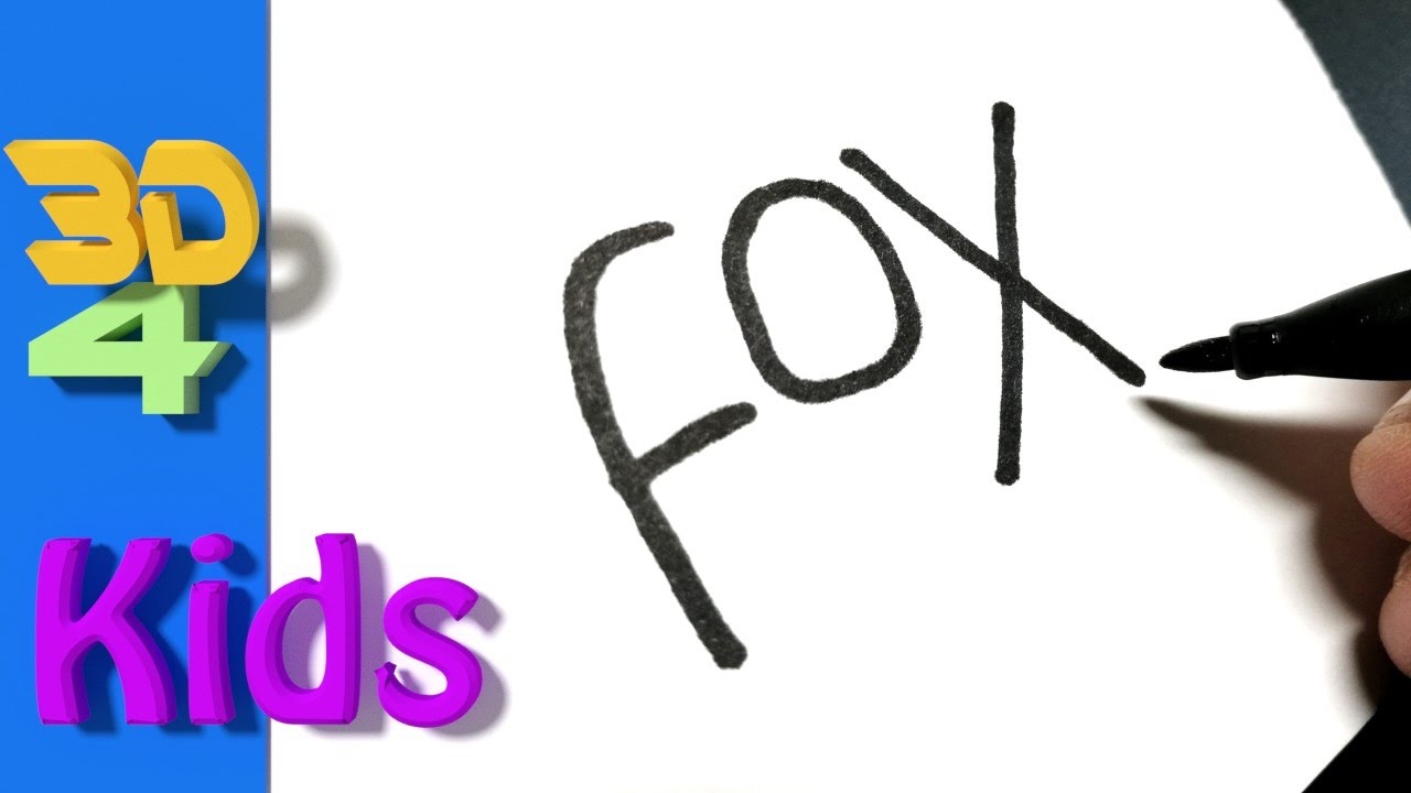 1280x720 Turn Word Into Cartoon Drawing Very Easy ! Fox Wordtoon