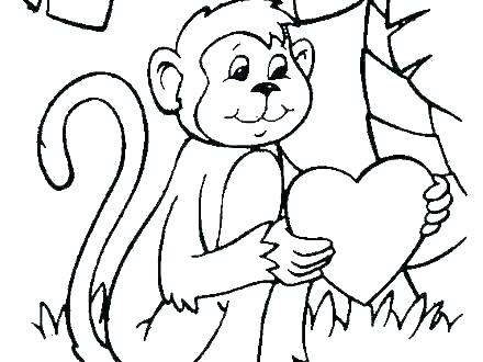 440x330 Coloring Picture Of Monkey Howler A Face Ng Images Baby