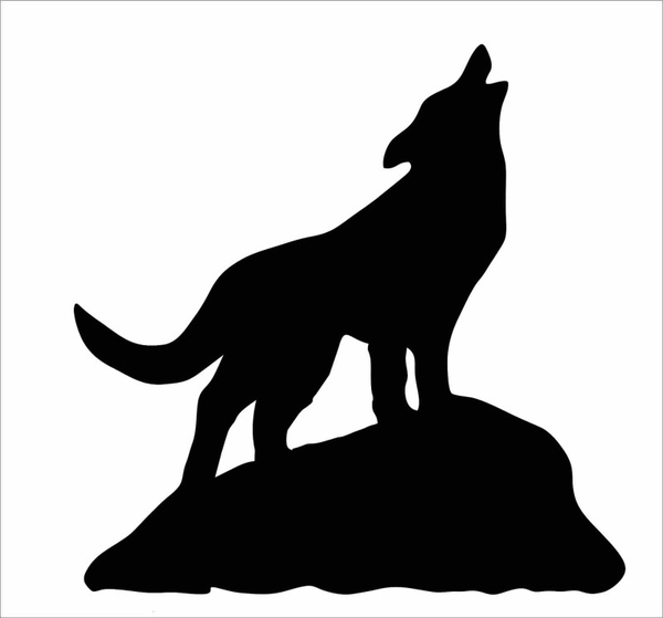 600x559 Huge Collection Of 'howling Coyote Clipart' Download More Than