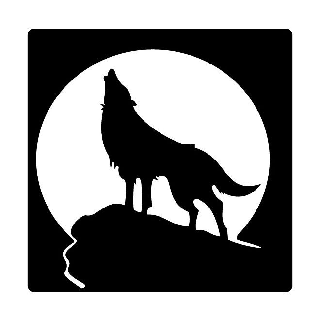 660x660 Coyote Clipart Howling Moon